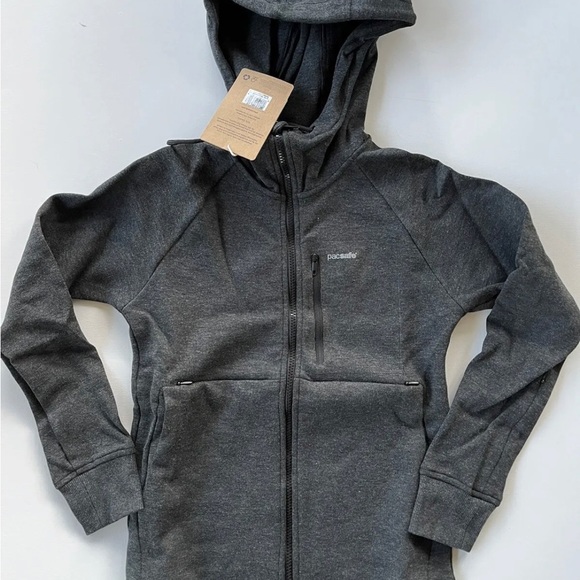Pacsafe Transit RFDI Multi pocket Hoodie Jacket hood BRAND NEW - Picture 1 of 13